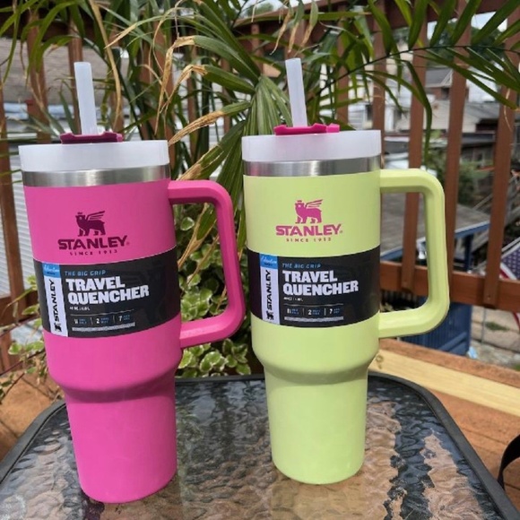Brand New Stanley 40oz tumbler Azalea Citron Mix Bundle